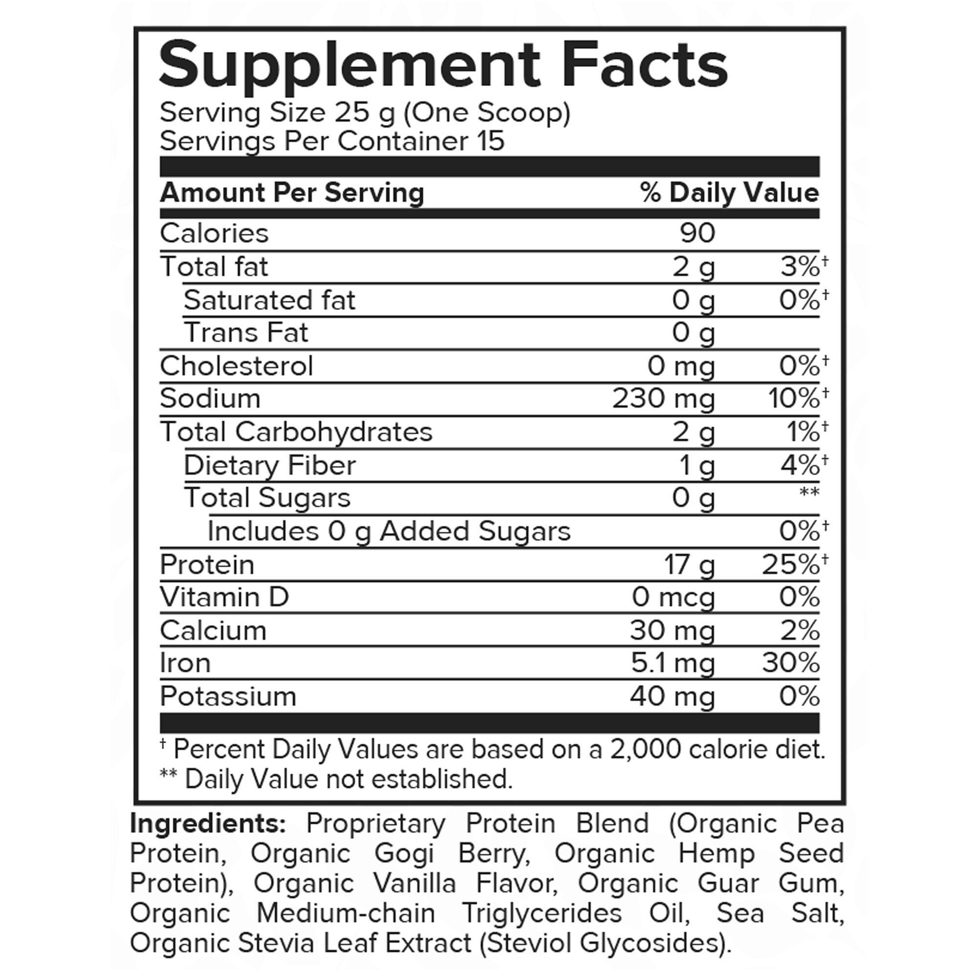 Vegan Protein Blend - Vanilla (15 Servings)